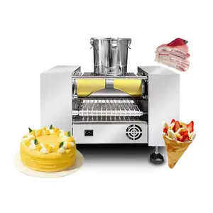 4/6/8/10 inç krep makinesi çift Mille kek kabuk yapma makinesi Matcha Mango Durian gözleme makinesi