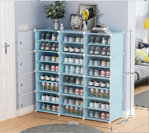 Scarpiera Organizzatore Armadietto Impilabile Incredibile Scarpiera Arredamento per Casa Soggiorno Mobili Portatili in Plastica - Product Image 4