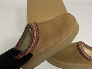 Customized LOGO Tazzman Ugh Ladies Winter Thick-Soled Slippers Large Warm Plush Snow <b>Booties</b> Non-Slip Thermal Fashion Shoes - Product Image 3