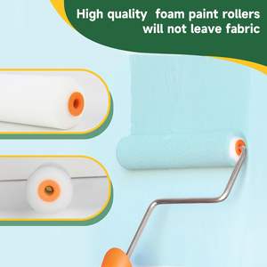 Rouleau à <span class=keywords><strong>peinture</strong></span> en mousse à dégagement rapide <span class=keywords><strong>sans</strong></span> cage de 6 pouces de qualité industrielle pour enfants, fabrication OEM - Product Image 4