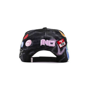 Casquette de baseball Rico Hat de haute qualité, personnalisée, noire avec une barbe verte, 5 panneaux, snapback, visière incurvée, étiquette en daim - Product Image 5