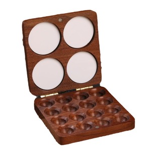 <span class=keywords><strong>Caja</strong></span> de Paleta de Pintura de Acuarela de Madera Personalizada al por Mayor - Estuche Vacío de Nogal Natural <span class=keywords><strong>para</strong></span> Materiales de Arte, 4/6/12/16 Compartimentos - Product Image 5