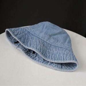 2025 New Arrival Men Women Japanese Style Street Fashion <b>Sunscreen</b> Fisherman Hat Washed Denim Custom Logo Wide Brim Bucket Hat - Product Image 2