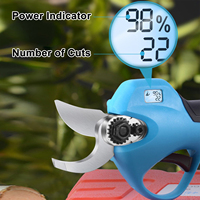 Sécateur électrique rechargeable VERTAK avec écran LCD, coupe de 25 mm, poignée en plastique antidérapante, pour l'élagage des arbres et le jardinage