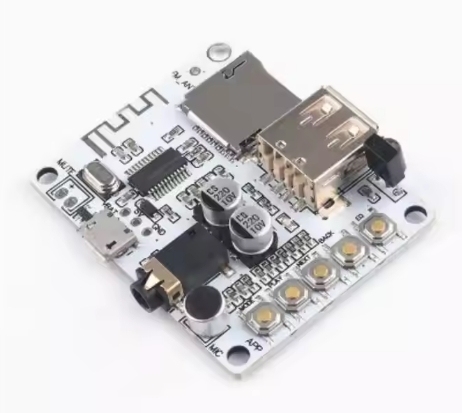 Wireless audio receiver module decoding and playback with USB TF card front-end output