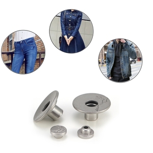 Biểu Tượng Tùy Chỉnh Kim Loại Dập Nổi Denim Vàng Kẽm Hợp Kim Nút Tròn Cho Quần Jean Áo Khoác Và Hàng May Mặc - Product Image 6