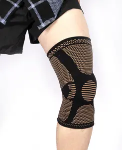 1 पीसी तांबा घुटने समर्थन पैड गठिया के लिए जोड़ों के दर्द से राहत के लिए संपीड़न घुटने आस्तीन ब्रेसिज़ खेल फिटनेस कसरत रनिंग