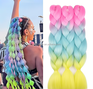 Gran oferta de 82 pulgadas para trenzas de caja sintética Ombre, 165g, degradado de Color preestirado, pelo trenzado, ganchillo hecho a alta temperatura - Product Image 3
