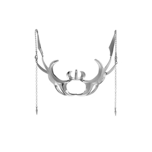 Máscara Gótica de Moda, Estilo Cyberpunk, Color Plateado Líquido Irregular, Hueca, para Mujeres y Hombres, Accesorio de Joyería Individual para Fiestas - Product Image 2