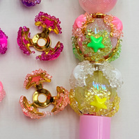 Perles de cristal pentagramme torique robustes, en alliage, avec revêtement sucré, pour la fabrication de bijoux DIY (bracelets, colliers)