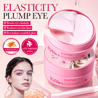 Masque pour les yeux anti-rides au collagène et aux peptides roses SADOER, réduit les ridules, améliore l'élasticité des yeux, hydrate les yeux, patchs pour les yeux