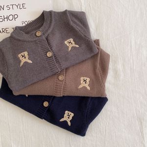 Nouveau <span class=keywords><strong>cardigan</strong></span> tricoté à col rond pour garçons, style coréen, collection printemps 2025 – Veste bébé élégante et mignonne pour l'automne - Product Image 2