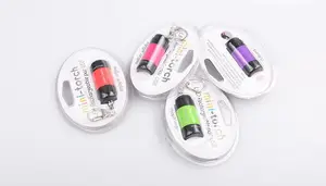 NPOT Mini portachiavi torcia da viaggio all'aperto ricaricabile colorata torcia a LED ad alta potenza portachiavi