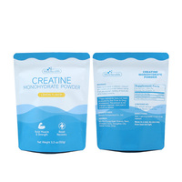 Emballage en plastique de poudre de pochette Ziplock debout en feuille d'aluminium avec impression en couleur personnalisée sac de créatine pour supplément monohydrate