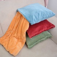 SUREWALHOME Coussin Couverture 2 en 1 Oreiller Couette Multifonctionnel Oreiller Couverture Dos Soutien Coussin Doux pour Bureau