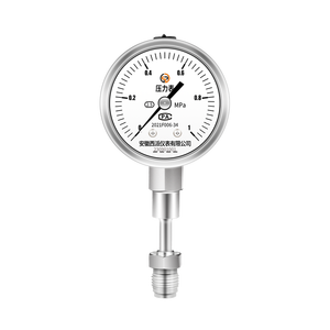 <span class=keywords><strong>Y60</strong></span>-200BF 고온 저항 스팀 게이지 1.6MPA 유압 충격 방지 가능 구리 합금 스테인레스 압력 게이지 - Product Image 5