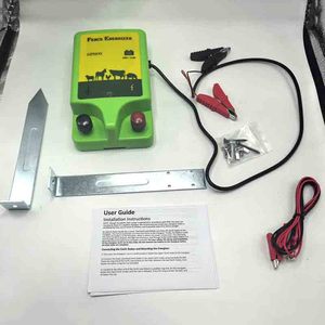 JIATAI Ensemble électrificateur de clôture électrique 1J étanche vente en gros Distance de travail 10km avec alimentation par batterie Clôture verte pour animaux - Product Image 1