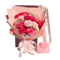 Buket Bunga Sabun Manta Modern Buatan Tangan, Mawar Awet Buatan, Siap Pakai, Merk AIDA, untuk Hari Valentine & Wisuda
