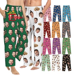 Pantaloni pigiami personalizzati personalizzati per il viso e il pigiama personalizzato per il viso pantaloni Unisex pantaloni lunghi del pigiama per le donne degli uomini - Product Image 1