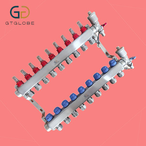 Vendite calde Collettore di riscaldamento idronico in acciaio inox Design moderno 220v sistemi di riscaldamento a pavimento parti per i sistemi a pavimento del contatore dell'acqua - Product Image 4