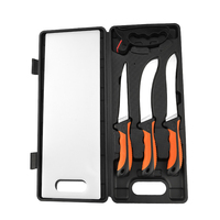 Ensemble de couteaux de chasse avec boîte en plastique, couteau tactique en acier inoxydable, ensemble de couteaux de chasse et de camping tranchants