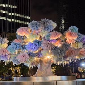 Árbol de fuegos artificiales simulados hecho a mano de gran tamaño, pieza decorativa para centros comerciales y hoteles, ambiente festivo, punto de fotografía con exhibición creativa - Product Image 1