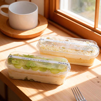 Boîte à dessert en plastique transparente jetable Shenheng de 280/300 ml pour tiramisu, gâteau, de haute qualité, emballage personnalisé pour biscuits