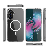 Étui de téléphone portable transparent avec charge magnétique sans fil coloré pour Samsung Galaxy A36 A26 A16 A56 A06 A06s, coque transparente