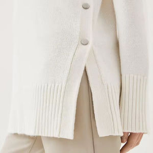 Custom Wholesale Cashmere Blend Roll Neck <strong>Longline</strong> <strong>Jumper</strong> Chunky Knit Loose Pullover <strong>Women</strong> Turtleneck Winter Sweaters - Product Image 3