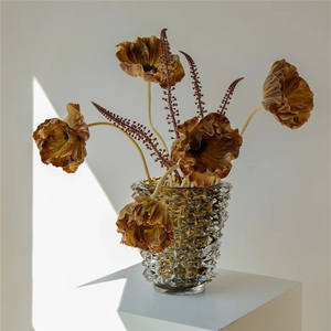 <span class=keywords><strong>Vaso</strong></span> <span class=keywords><strong>da</strong></span> tavolo in vetro soffiato a mano di lusso moderno con ornamenti in vetro pesante <span class=keywords><strong>da</strong></span> salotto con colori creativi - Product Image 2