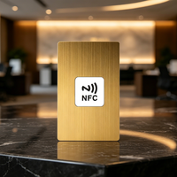 Blank Matte Metal Programmable NFC RFID Business Card Mini Tag Payment QR Code Hotel Use Waterproof Laser Engraved Logo Access