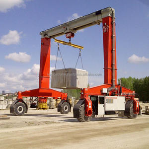 Grue à portique mobile électrique certifiée CE, à pneus en caoutchouc, 10 tonnes, 15 tonnes, avec télécommande - Product Image 1