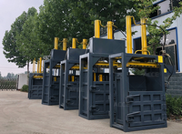 Presse à balles hydraulique verticale pour le compactage haute densité des déchets de papier, compacteur de carton, économe en énergie, poussée horizontale automatique