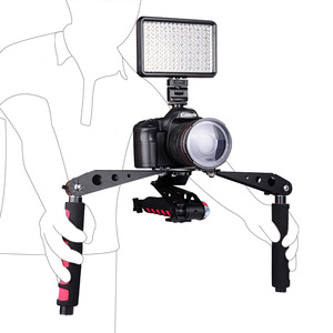 YELANGU Camera Shoulder Mount <b>Stabilizer</b> Dual Handgrips Aluminum Alloy DSLR Video Shooting Support - Product Image 1
