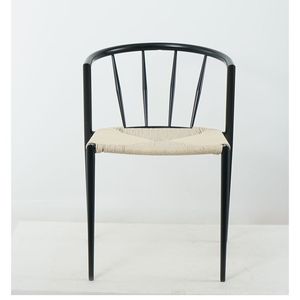 Nuovo design vendita calda mobili per la casa moderna sedia da pranzo intrecciata con gamba effetto legno - Product Image 4