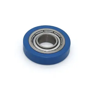 OEM roda roller bantalan bola 688zz lapis karet pu polyurethane diam kecil 8*22*5mm plastik tahan lama untuk pintu geser