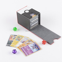 Boîte de rangement personnalisée pour cartes de collection TCG/PTCG, capacité supérieure à 150 cartes, compatible avec plus de 100 cartes sous protègeurs