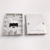 Boîtier de distribution optique FTTH mini 2 ports en ABS pour montage mural intérieur, plaque frontale fibre optique avec adaptateur SC