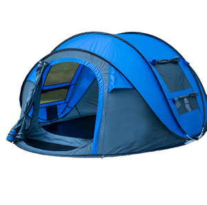 Tente de <span class=keywords><strong>camping</strong></span> en forme de bateau Oxford pour toutes les saisons, entièrement automatique, à ouverture rapide, pour 5 à 8 personnes, imperméable, design tunnel, tente pop-up - Product Image 3