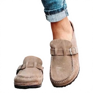 Mules à boucle pour femmes, bout rond, semelle épaisse, sandales à enfiler, chaussures décontractées d'été pour la plage - Product Image 3