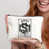 Pochette de voyage décontractée en toile à motif Dragon Étoilé avec fermeture éclair, sac à cosmétiques tendance pour fans de SKZ
