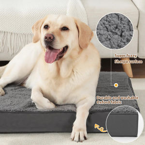 Camas ortopédicas de lujo para perros grandes y mullidas a prueba de masticación personalizadas para perros grandes - Product Image 3