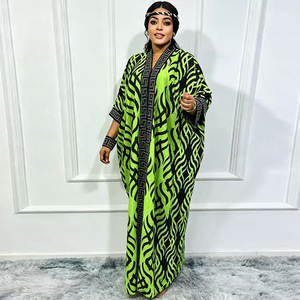 Abito Lungo da Donna Africana con Stampa Dashiki, Taglie Forti, Scollo a V, Vestibilità Ampia, di Tendenza, per Commercio Transfrontaliero - Grande Successo, Disponibile - Product Image 5