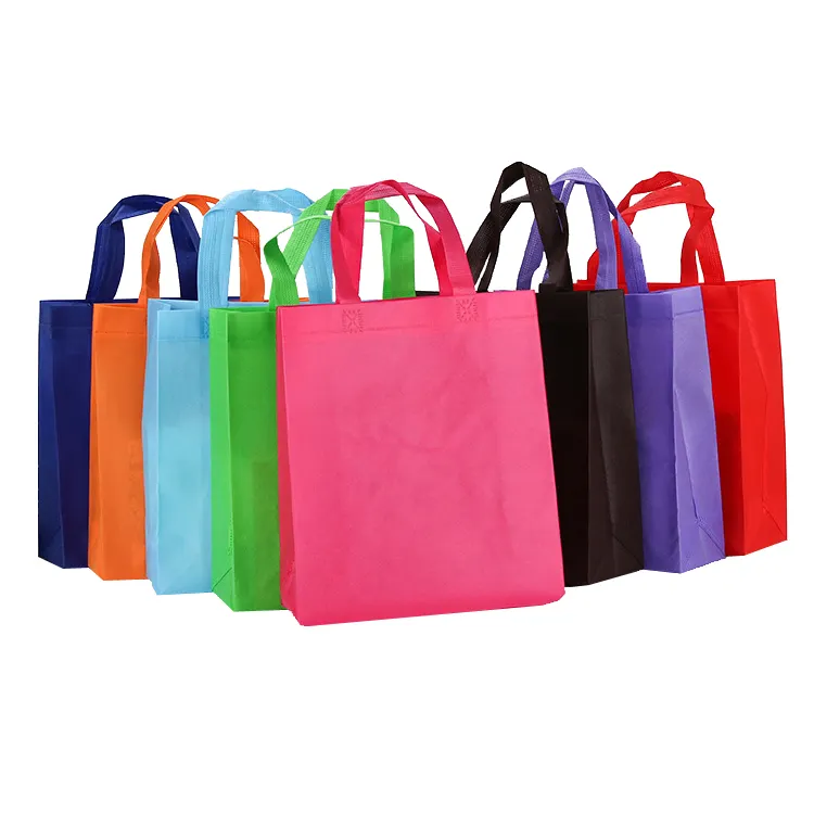 Durable 100% PP Spunbond Nonwoven Handle Bag Túi Mua Sắm Với Logo In