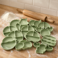 Moule en silicone écologique pour la pâtisserie maison, idéal pour la nourriture pour bébé, forme animaux de dessin animé, pour gelée et pouding, compatible lave-vaisselle, DIY parent-enfant