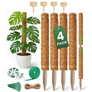 Poste <span class=keywords><strong>de</strong></span> musgo apilable <span class=keywords><strong>de</strong></span> PVC y madera, ecológico, soporte para plantas Monstera, trellis para plantas <span class=keywords><strong>de</strong></span> interior, estacas <span class=keywords><strong>de</strong></span> jardinería extensibles, etiquetas para plantas - Product Image 1