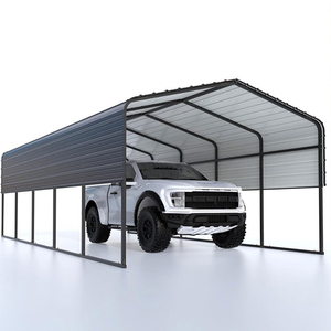 Abri de voiture et garage extérieur, cadre en acier galvanisé, toit en <span class=keywords><strong>métal</strong></span>, imperméable, durable, mobile, personnalisé, abri de stationnement pour <span class=keywords><strong>2</strong></span> <span class=keywords><strong>voitures</strong></span> - Product Image 3