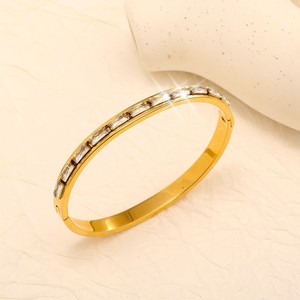Brazalete de Acero Inoxidable con Pedrería, Estilo Europeo, para Mujer, Joyería de Lujo, Resistente al Deslustre, en Oferta - Product Image 3