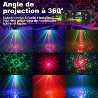 Lumières de boule disco à LED RGB Wuzstar pour le Nouvel An - Activées par le son pour la maison, les mariages, les bars, les DJ, les fêtes de Noël - Cadeau festif
