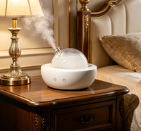 Diffuseur d'arômes en bois massif et verre, humidificateur silencieux pour la maison et la chambre, diffuseur d'huiles essentielles à sept couleurs, parfum frais longue durée